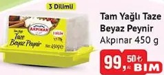 AKPINAR TAM YAĞLI TAZE BEYAZ PEYNİR 450 G
